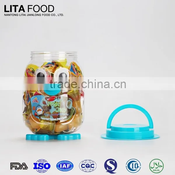 China Wholesale Snacks!100pcs Assorted Mini Cup Jelly Candy in Cute Animal Jar photo-2