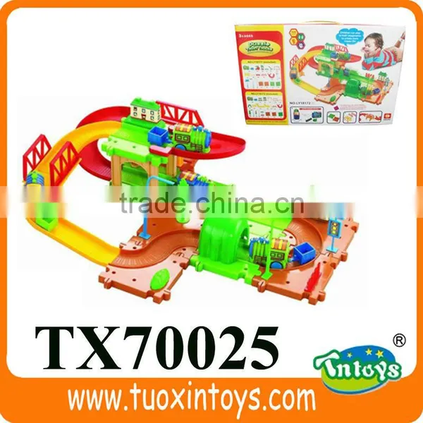 plastic building blocks train set