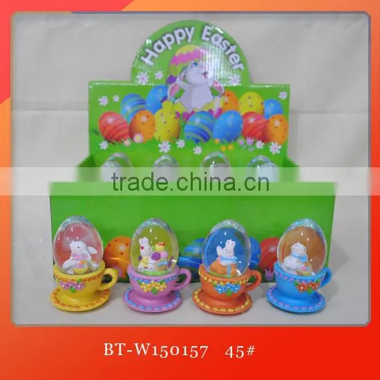 Egg Water Globe Bunny Water Globe Easter Snow Ball Resin Snow Ball Resin Water Ball photo-2
