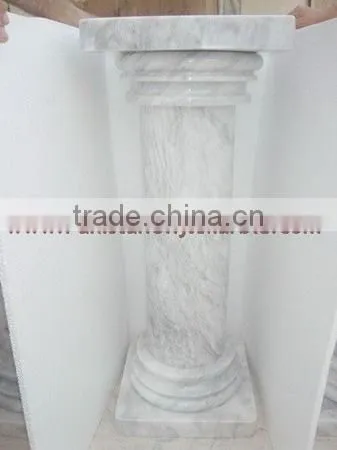 NATURAL COLOR ZIARAT WHITE MARBLE PEDESTALS photo-2