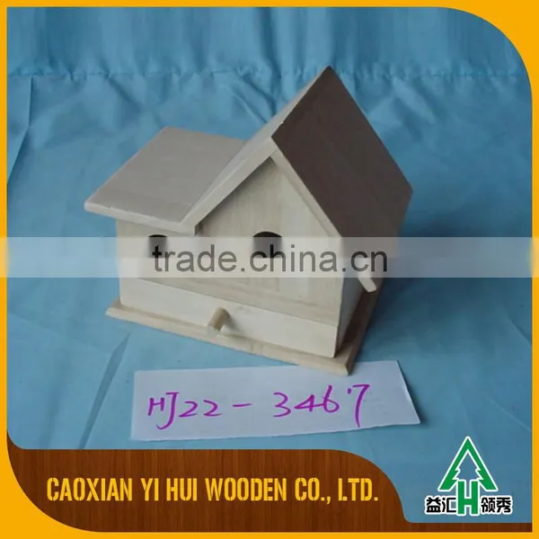 Decor Wooden Bird House Feeder Model photo-5