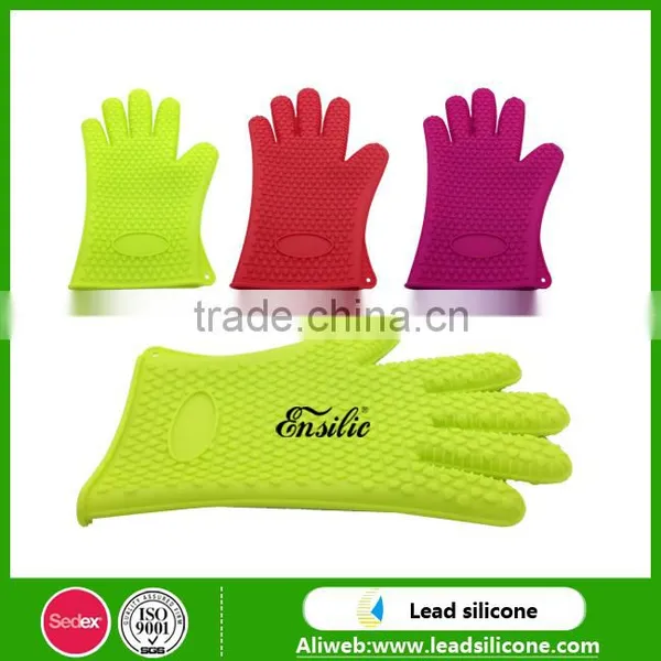 Kitchen Mitts Cooking Silicone Glove , Silicone Oven Heat Resistant Gloves photo-2