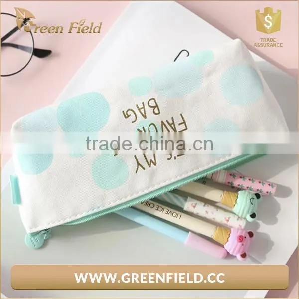 Leisure Pencil Case Canvas Children Printed Zipper Pencil Bag photo-3
