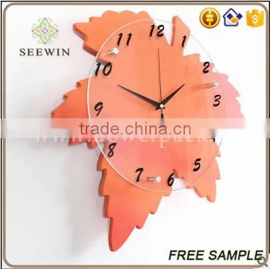 Maple Design Crystal Mute Hanging Wall Clock photo-3