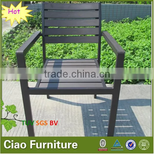 Grey Plastic Wood Arm Chair Cheap Outdoor Chairs photo-2