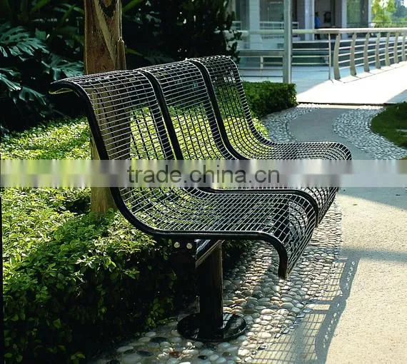 Metal Mesh Chinese Style Garden Bench photo-3