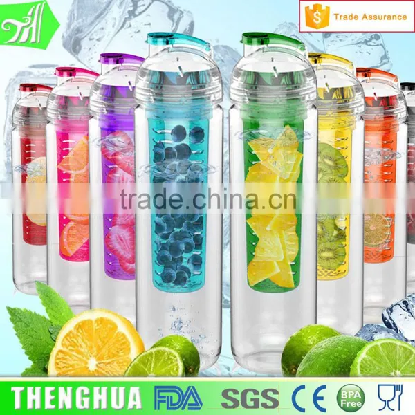 Bpa Free 27oz Tritan Custom Logo Fruit Infuser Shaker Water Bottle photo-2