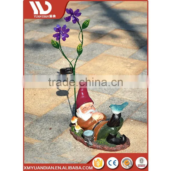 Art Work Resin Craft Modern Outdoor Lighting Led Solar Light Garden photo-3
