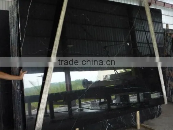 Nero Oriental Black Marble Tile and Slab photo-5