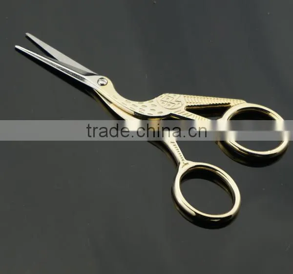 61032 Antique Embroidery Crane Shape Craft Thread Household Scissors photo-4