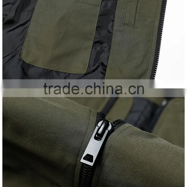 Polycotton Mens Jacket With Sleeve Zipper Fashion Varsity Jacket Plain Baseball Jacket photo-6
