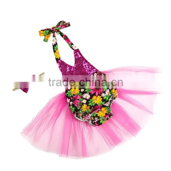 Newest Birthday Kids Tutu Skirts Sequin Romper Tutu Set 2 Piece Skirt Sets photo-3