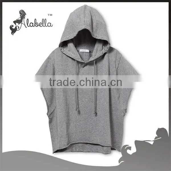 Wholesale Women's Solid Color T-shirt Hoodie With Hood photo-3