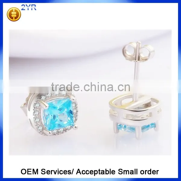 Factory Top Sale 925 Sterling Silver AAA Zircon Earrings With Stud photo-3