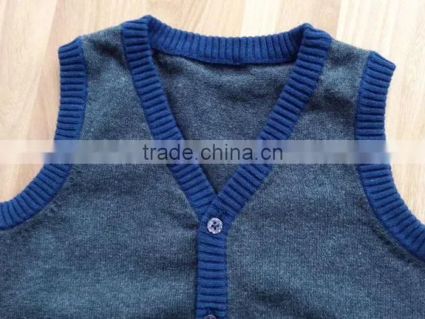 Boys Cardigan Autumn V-neck Vest Basic Geometric Diamond Patchwork Childrens Clothing Kids Jackets Sweaters for Kid Pull Garcon photo-2