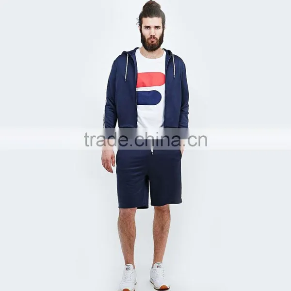 Short Fitness Hoodie for Men Lightweight Cotton Full Zip Mask Hoodie photo-2