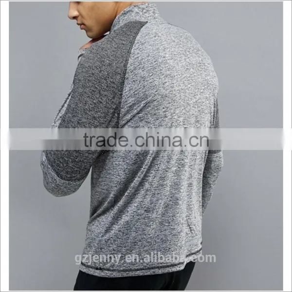 Wholesale Long Sleeve Seamless Gym Zip Top In Gray photo-2