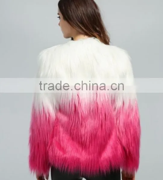2017 Fake Fur New Autumn and Winter Women Fur Fur Coat Long Sleeves Women Sweater Coat photo-2