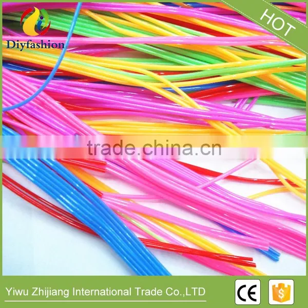 Hot Selling 1kg Each Roll DIY Round Hollow Knit Plastic PVC Scoubidou Strings photo-5
