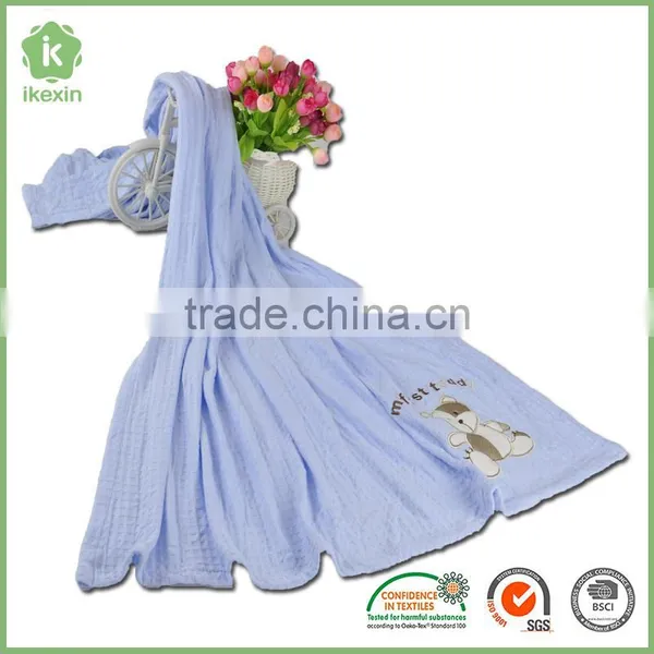 Solid Color Size Customized Bamboo Fiber Baby Blanket photo-3