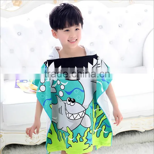 100% Polyester Sublimation Print Kids Microfiber Hooded Towels photo-4