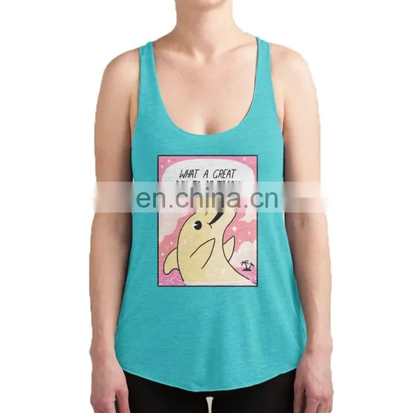 OEM Woman Clothing 2017 Latest Summer Design Yoga Sports Gym Stringer Tank Top Custom Designn in Bulk photo-3