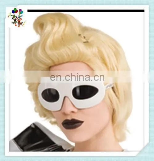 Lady Gaga Fancy Plastic White Novelty Party Sunglasses HPC-0621