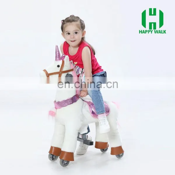 HI Small Size Ride on Furry Animal Outdoor Mechanical Horse for Children photo-3
