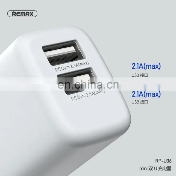 Remax RP-U36 Universal Charging Adapter 2USB 2.4A Mini USB Charger photo-5