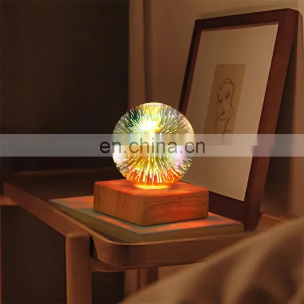 LED Plug-in 3d Fireworks Night Light Bedroom Usb Colorful Starry Atmosphere Lamp Bedside Decorative Table Lamp photo-3