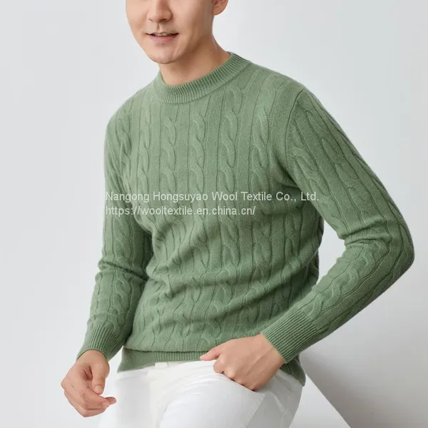 Multiple Colour Autumn & Winter Men's Pure Sweater Thick Jacquard Pullover Korean Casual Style photo-5