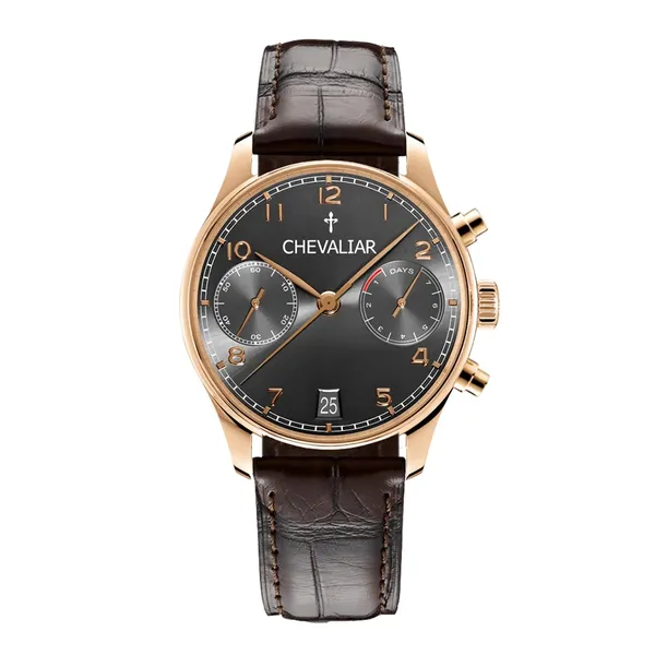Stainless Steel Chronograph Watches Man Genuine Leather Multi-Function Quartz Watch photo-5