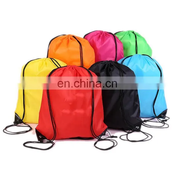 Eco-Friendly Reusable 210D Polyester OEM High Quality Colorful Promotional Shopping Bag With Drawstring Eco Bags photo-2