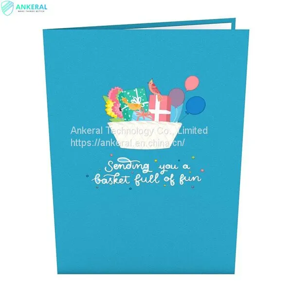 Happy Birthday Basket 3D Pop-up Cards Custom Printing Best Birthday Gifts for Kids photo-4