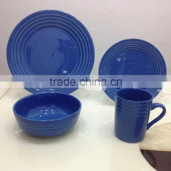 Ceramic Ware With Solid Color Dinner Set for Gibson16pcs Dinnerware Set With Different Color photo-2