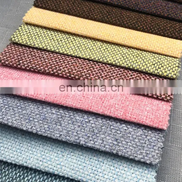 New Coarse Linen Yarn-dyed Sofa Fabric Imitation Cotton Linen Interwoven Plain Weave Small Fresh Pillow Cloth Cushion Cloth photo-4