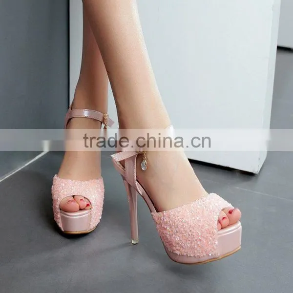 C71682A Women Wedding Shoes Ladies High Heel Elegant Evening Shoes photo-2