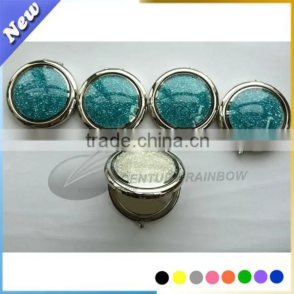 Pocket Makeup Mirror With High Quality Crystals