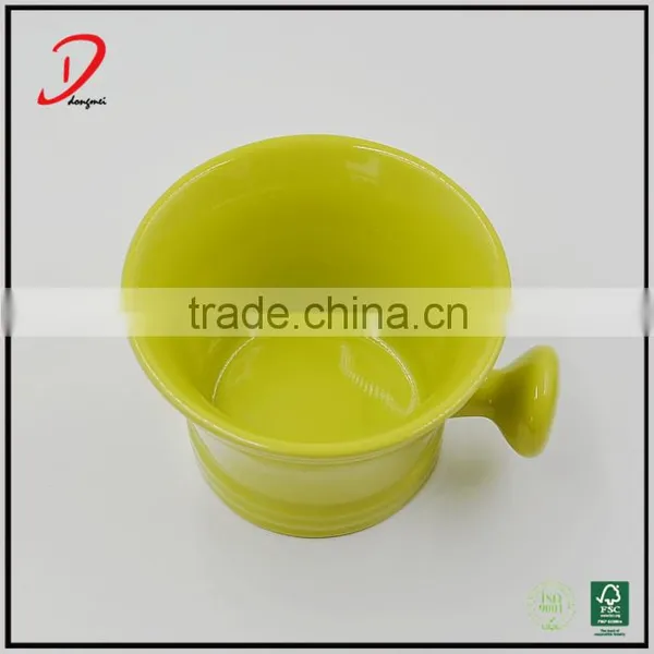 Colorful Ceramic Shaving Soap Bowl With Handle photo-2