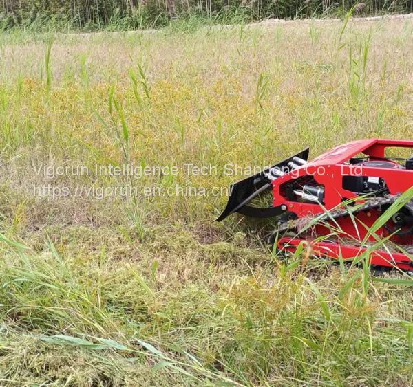 Gasoline Engine Cutting Width 800mm 500mm Cutting Width Remote Control Slope Mower With Tracks photo-2