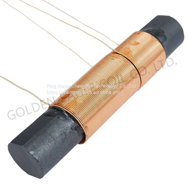 Custom Ferrmagnetic Coil With Two Winding Coil R Rod Magnetic Ferrite Coil Factory photo-3