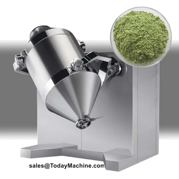 Automatic 3D Rotary Mixing Cocoa Chilli Spice Seasoning Drum Mixing Machine photo-3