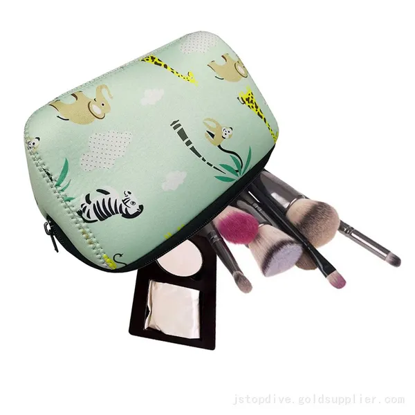 Custom Printed Cosmetic Pouch Neoprene Toiletry Make up Pouch Cosmetic Bag photo-2