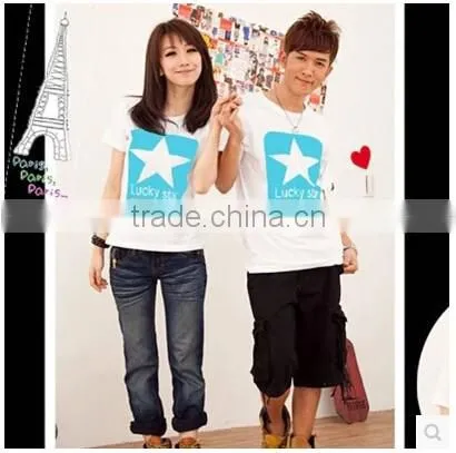 2015 Summer Fashion New Design Students Sweethearts Outfit Pentagram Render Unlined Upper Garment Printing Short Sleeve t Shirt photo-2