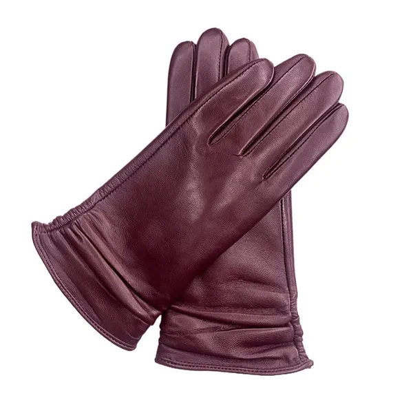 China Gloves Factory Wholesales Genuine Winter Sheepskin Leather Glove for Women photo-2