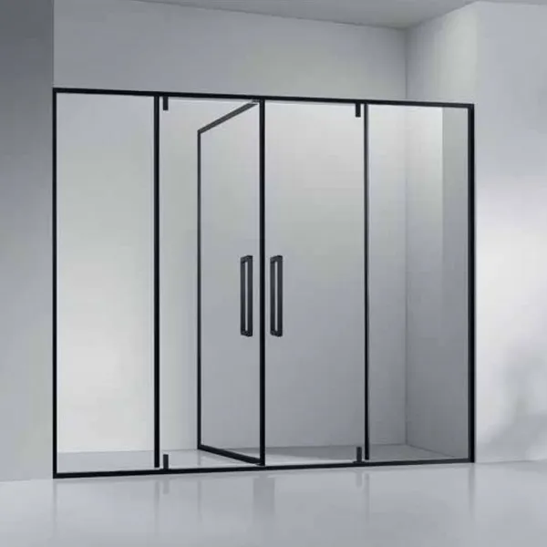 Sunfree 8331 T‑Shape Shower Enclosure Aluminium Alloy Frame Tempered Glass Shower Screen For Hotel Project Bathroom Partition