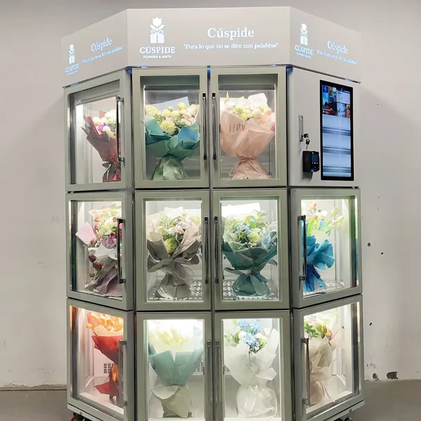 Fresh Flower Vending Machine for 24/7 Bouquet Sales With Smart Cooling and Touch Screen
