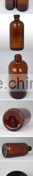 8oz Boston Amber Glass Bottle, 250ml Boston Glass Bottle photo-2