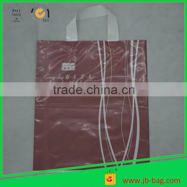 High Quality 2.5Mil Thickness Printed Plastic Shopping Bags,Soft-loop Handle 12''x14'' X5'' Plastic Carrier Bags,With Gusset. photo-4