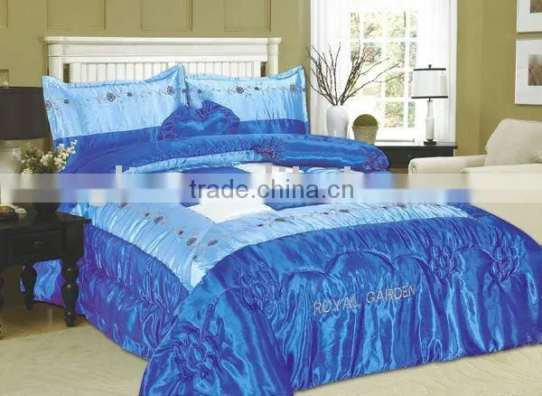 2016 5Pcs Satin Embroidery Comforter Set photo-2